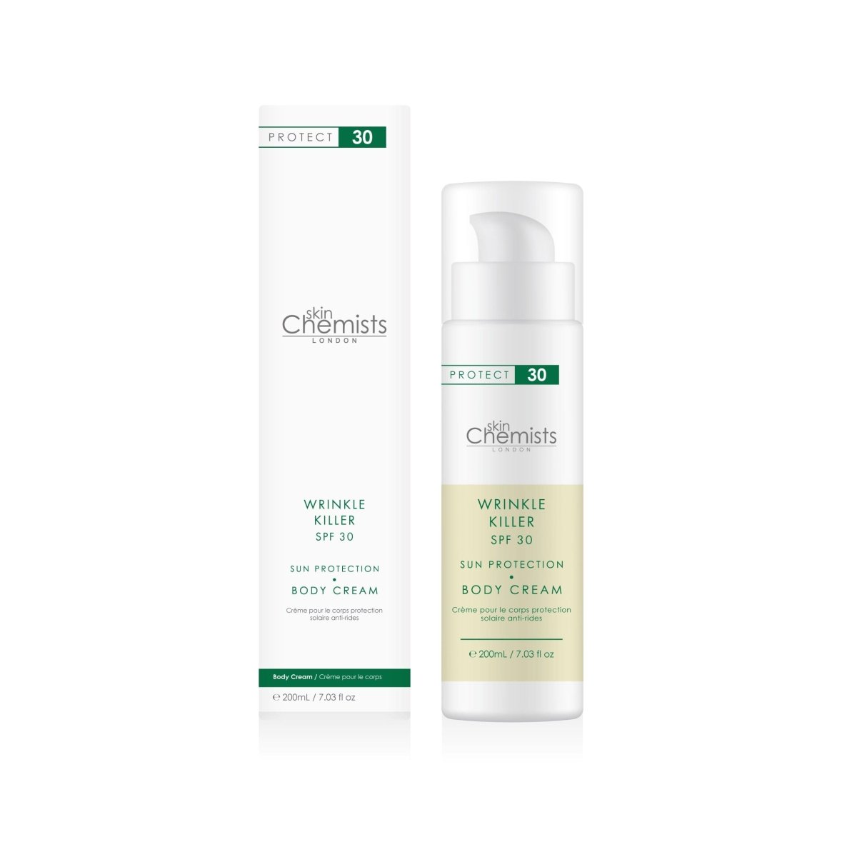 skinChemists Wrinkle Killer Sun Protection Body Cream SPF 30 200ml