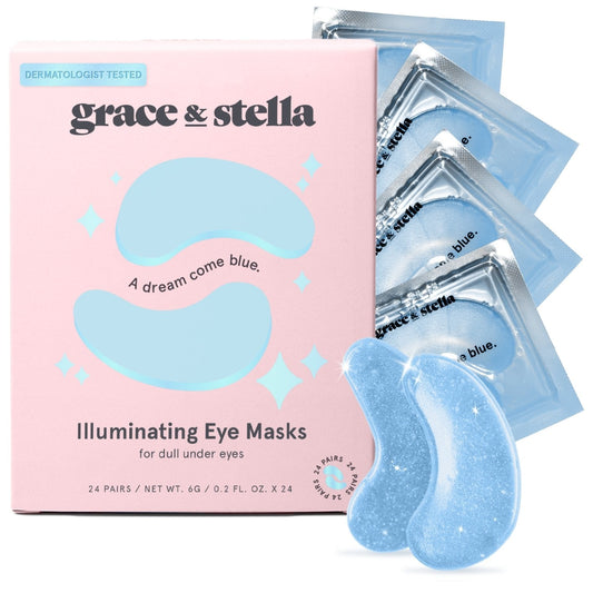 Grace and Stella Blue Eye Masks - 24 Pairs